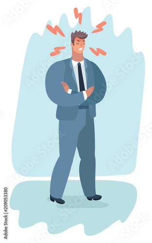 Angry man with arms crossed