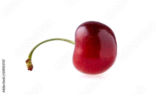 Sweet cherry berry isolated on white background
