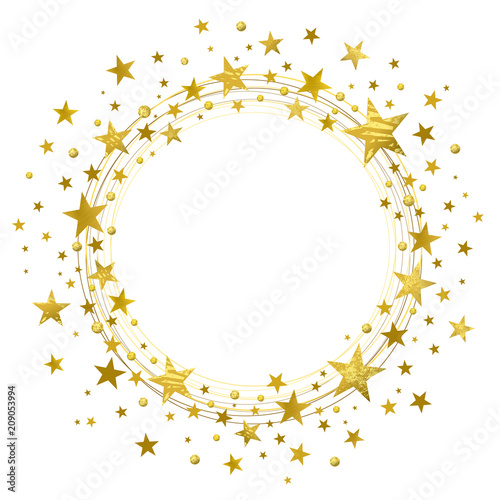 Wreath of Golden Stars