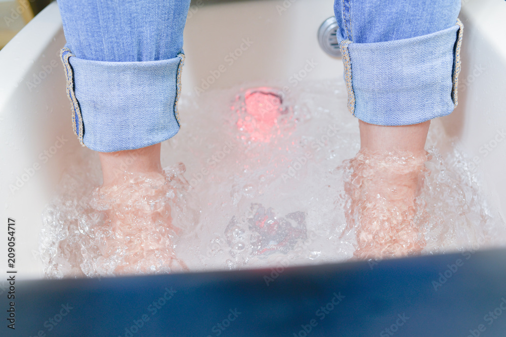 Fototapeta premium A relaxing foot bath