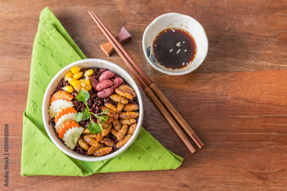 Insect and Rice Berry