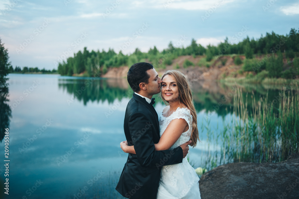 Wedding of a beautiful couple against the backdrop of a canyon a Wedding of a beautiful couple against the backdrop of a canyon a