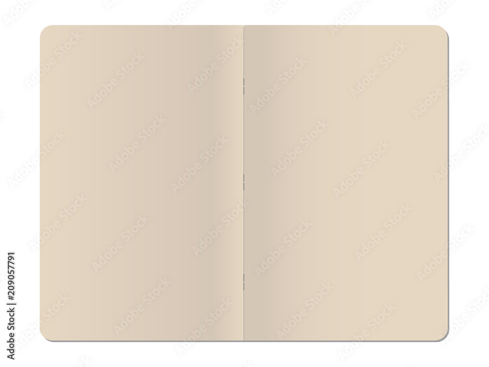 Blank stapled notebook isolated on white background Blank stapled notebook isolated on white background