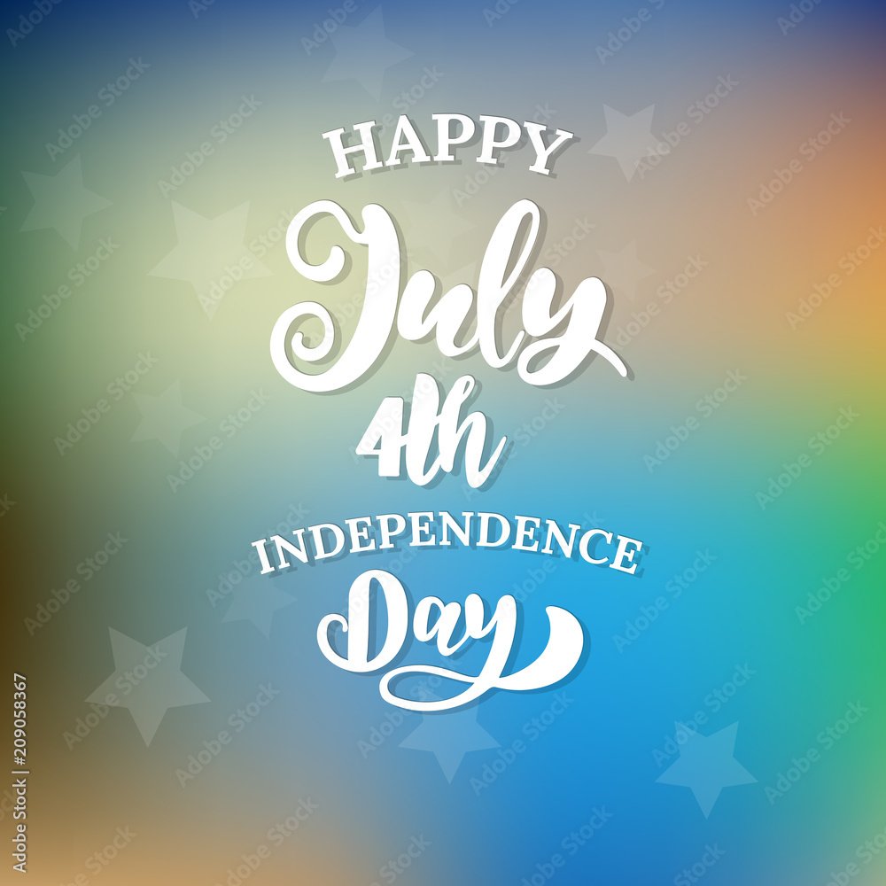 Happy 4th of July. The trend calligraphy.