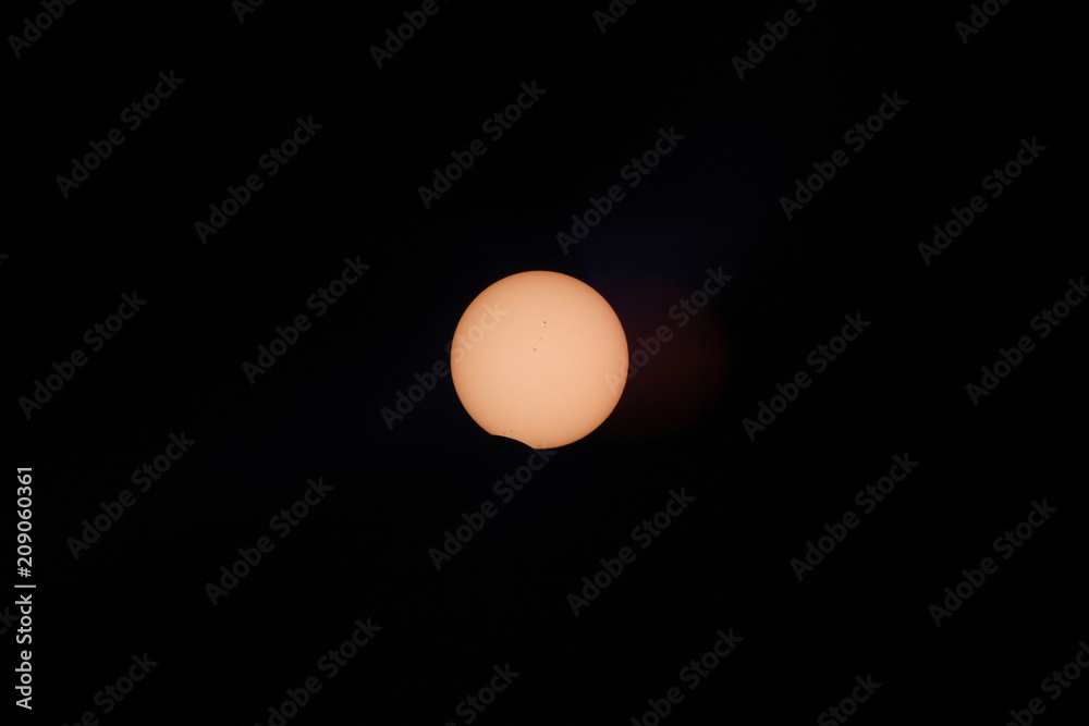 USA. Idaho. Idaho Falls. Rexburg. Total eclipse of the sun of 21 August 2017. Partial phase. Last contact. USA. Idaho. Idaho Falls. Rexburg. Total eclipse of the sun of 21 August 2017. Partial phase. Last contact.