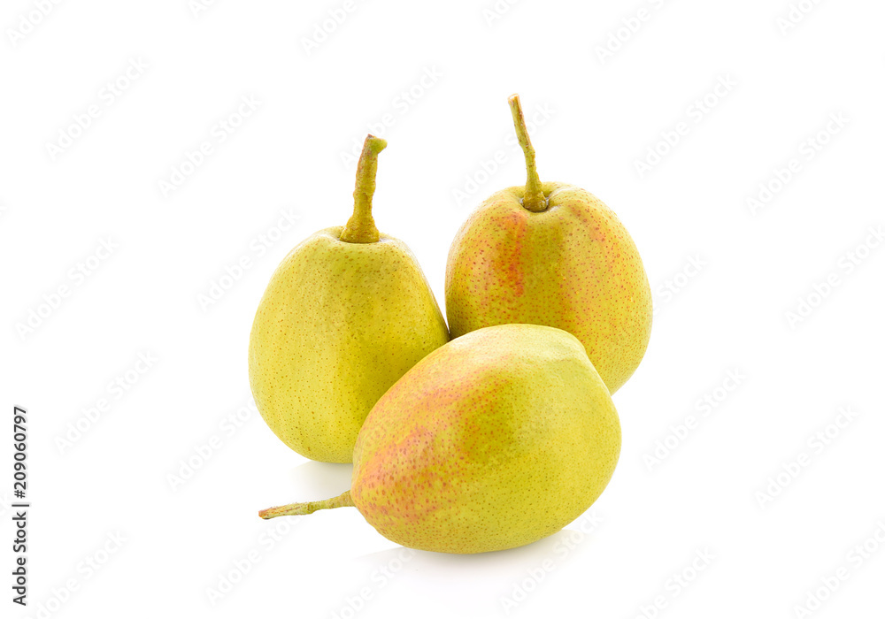 fragrant pear isolated on white background fragrant pear isolated on white background