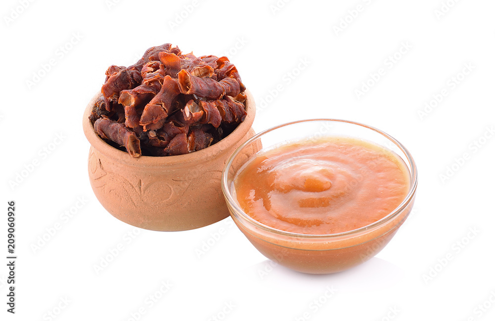 Tamarind juice and tamarind isolated on white background. Tamarind juice and tamarind isolated on white background.
