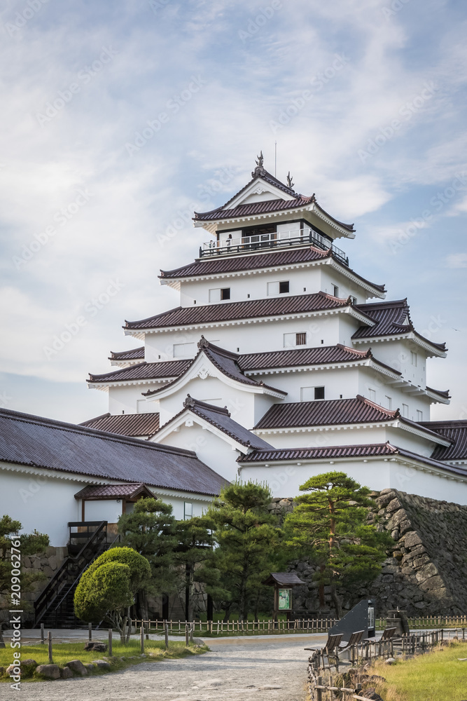 Tsuruga Castle at Aizuwakamatsu , Fukushima prefevture. Tsuruga castle is the greatest castle in east Japan. Tsuruga Castle at Aizuwakamatsu , Fukushima prefevture. Tsuruga castle is the greatest castle in east Japan.