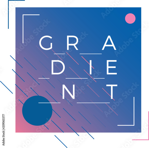 Gradient abstract graphic for t-shirt, print or web