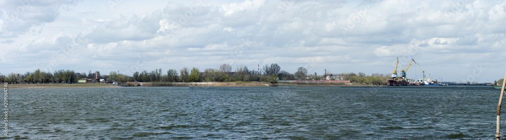 Panorama of Volga river