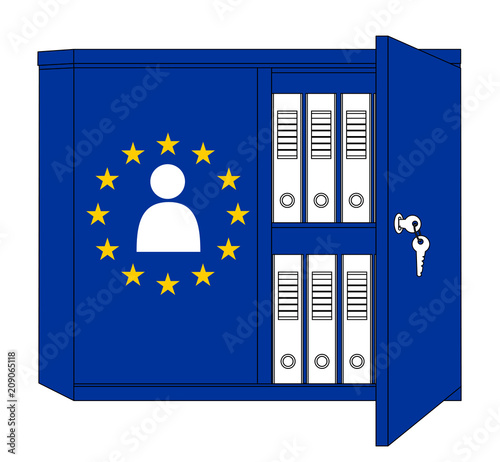 GDPR (English) - General Data Protection Regulation concept vector eps 10