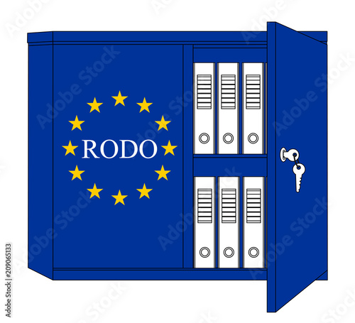 RODO (Polish)/ GDPR (English) - General Data Protection Regulation concept vector eps 10