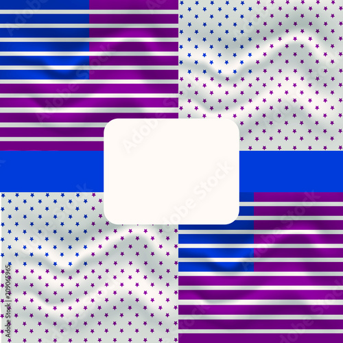 Stylized American flag in red, blue and white. For banners, wallpapers or greeting cards