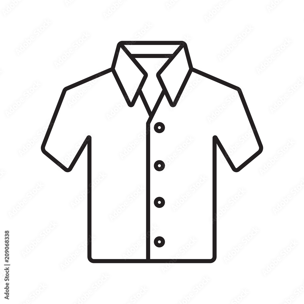 shirt outline stroke icon vector shirt outline stroke icon vector