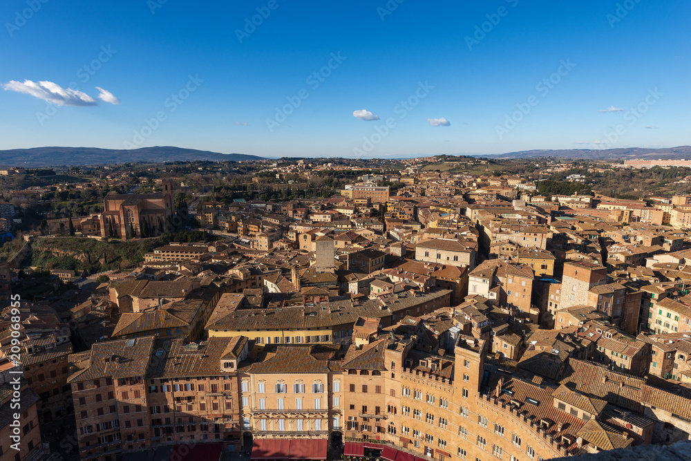 Cityscape of Siena in Tuscany - Italy