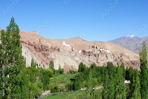 View  Basgo monastery and fort, Ladakh, one of more interesting objects in the Indus valley