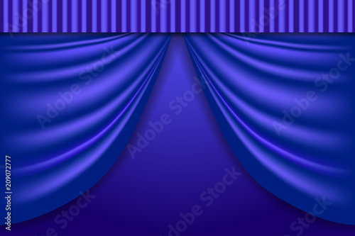 Theater curtains. Scene background