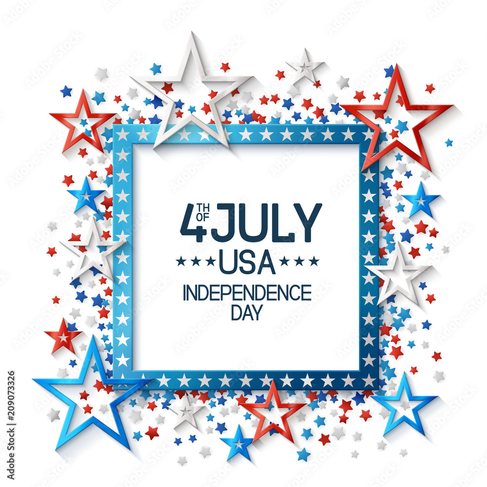 Obraz premium Fourth of July Background with Frame