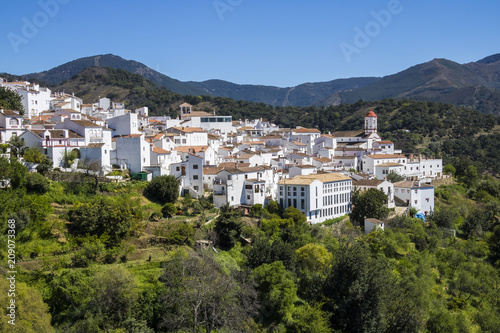 Genalguacil white village in Malaga province, Spain photo