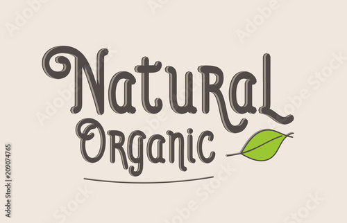 natural organic word text typography design logo icon