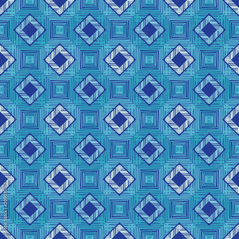 Ethnic boho seamless pattern. Hand hatching. Traditional ornament. Geometric background. Folk motif. Textile rapport.