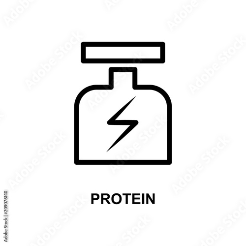 protein line icon. Element of treatment icon for mobile concept and web apps. Thin line protein line icon can be used for web and mobile. Premium icon
