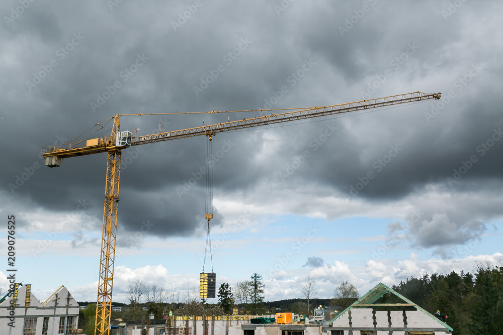  crane on the construction site