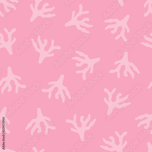 vector seamless background pattern with funny baby corals for fabric  textile