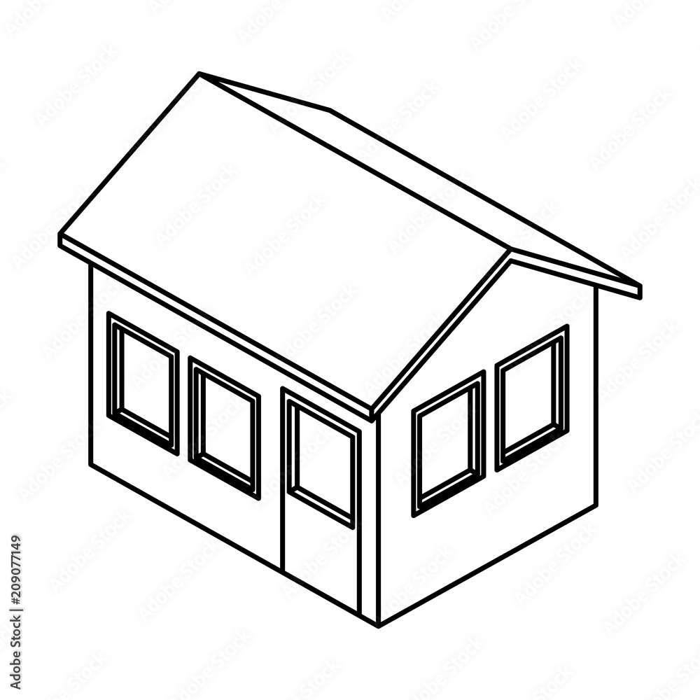 exterior house isometric icon vector illustration design exterior house isometric icon vector illustration design