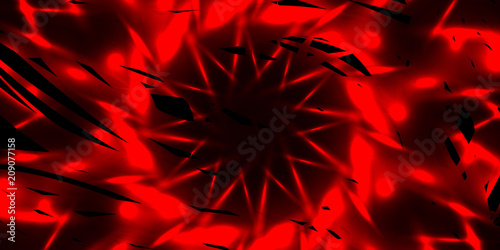 Vector glowing exploded background of bloody threads and flowing lines and stars.