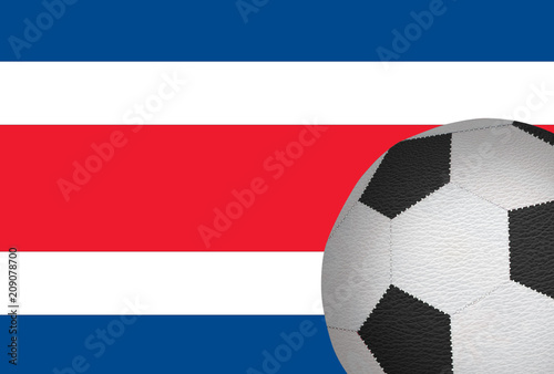 football ball against flag of Costa Rico 