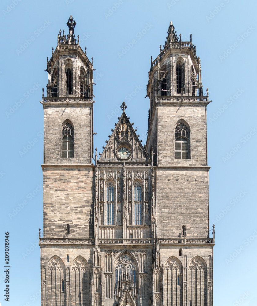 MAGDEBURG, GERMANY - June 11, 2018: Magdeburg Cathedral MAGDEBURG, GERMANY - June 11, 2018: Magdeburg Cathedral