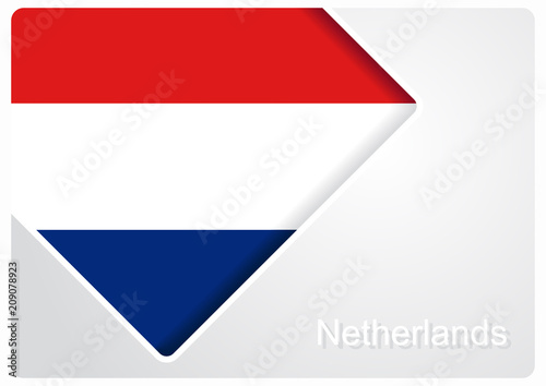 Dutch flag design background. Vector illustration.