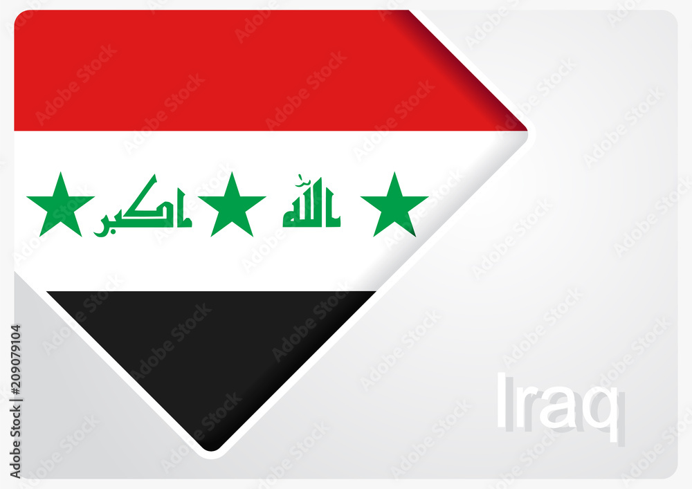 Obraz premium Iraqi flag design background. Vector illustration.