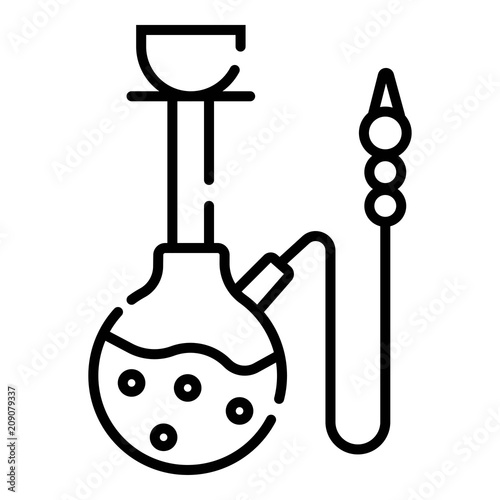 Hookah icon. Nargile symbol