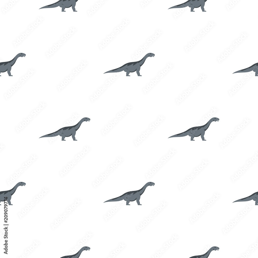 Fototapeta premium Grey titanosaurus dinosaur pattern seamless for any design vector illustration