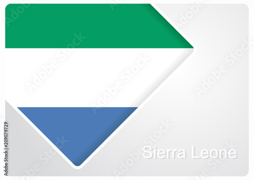 Sierra Leone flag design background. Vector illustration.