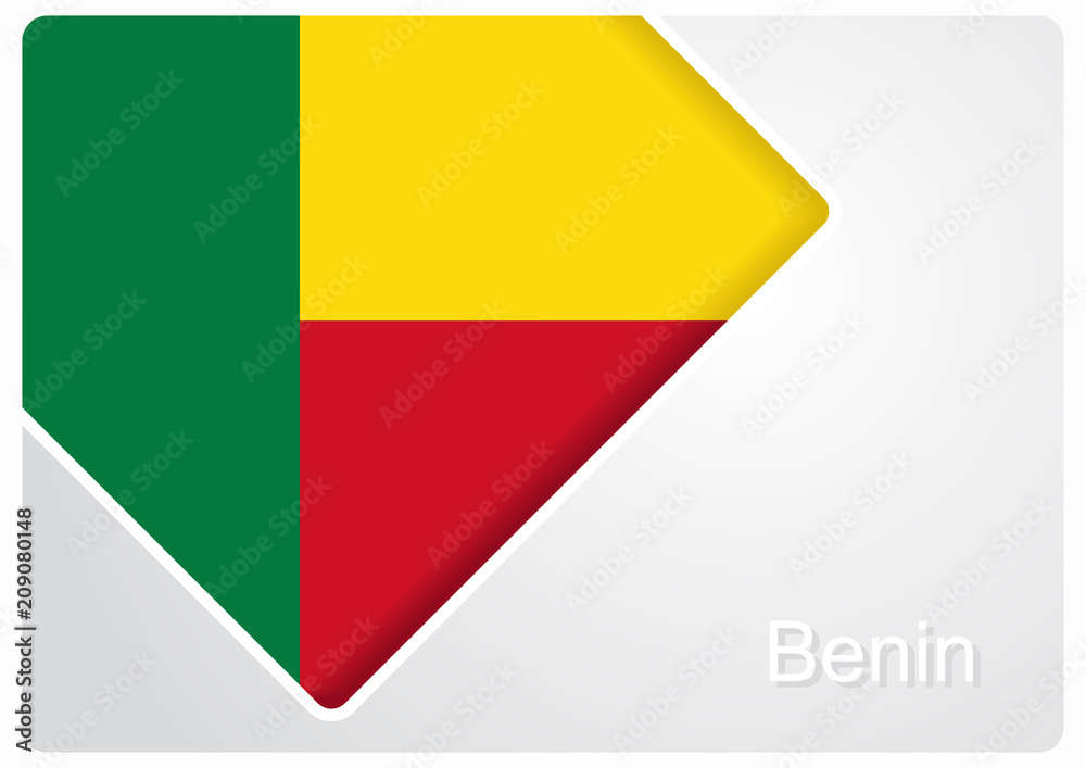 Benin flag design background. Vector illustration. Benin flag design background. Vector illustration.