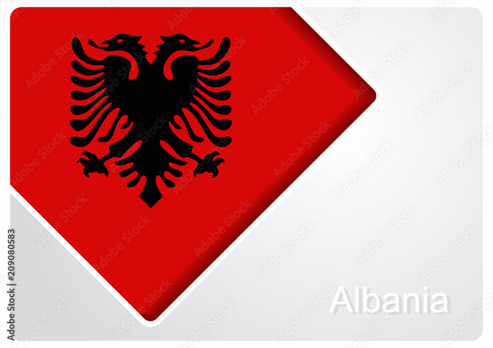 Albanian flag design background. Vector illustration. Albanian flag design background. Vector illustration.