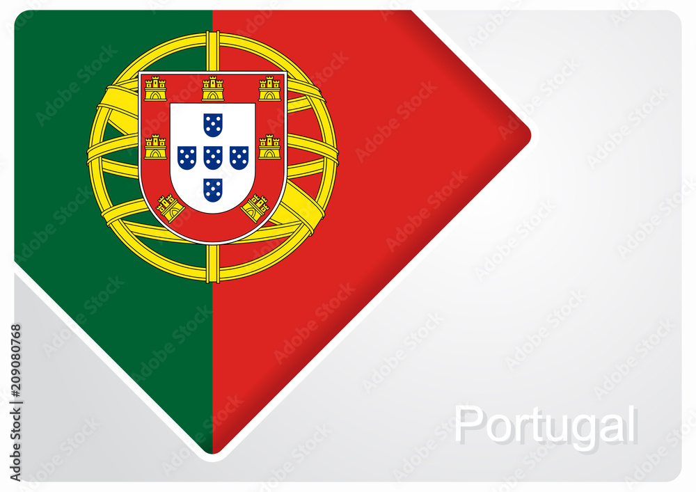 Portuguese flag design background. Vector illustration.