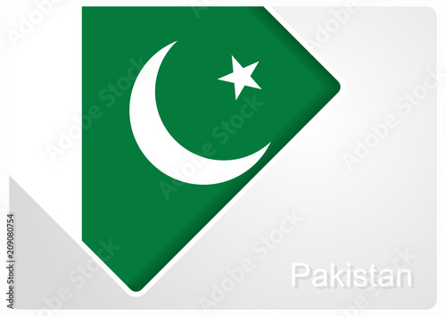 Pakistani flag design background. Vector illustration.