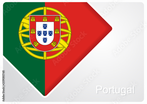 Portuguese flag design background. Vector illustration.