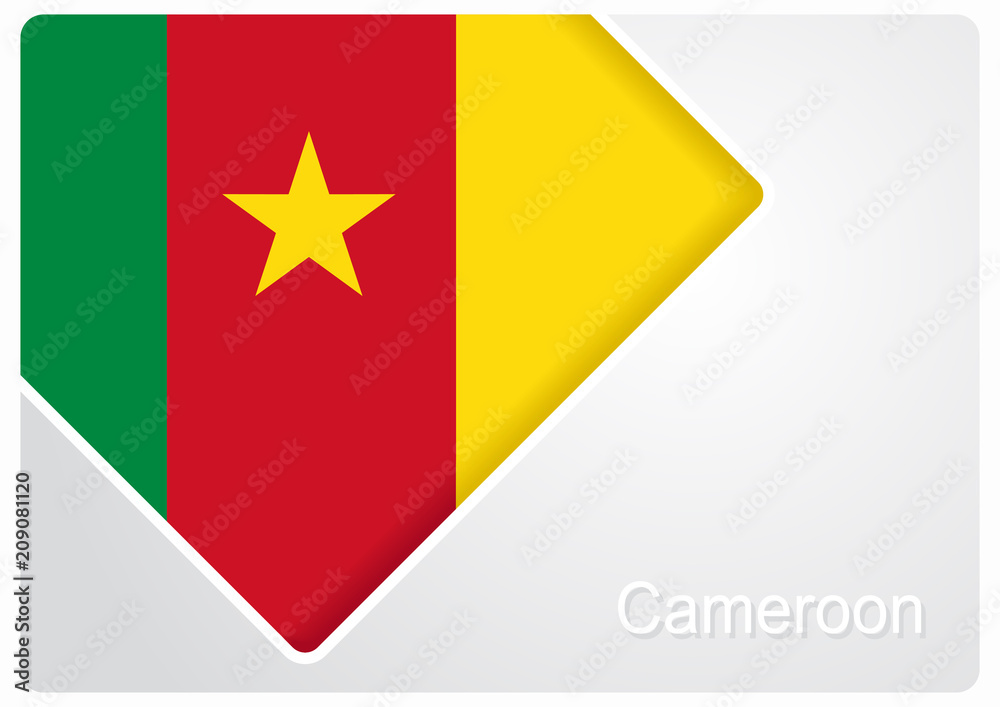 Cameroon flag design background. Vector illustration. Cameroon flag design background. Vector illustration.