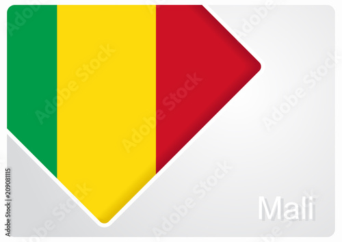 Malian flag design background. Vector illustration.