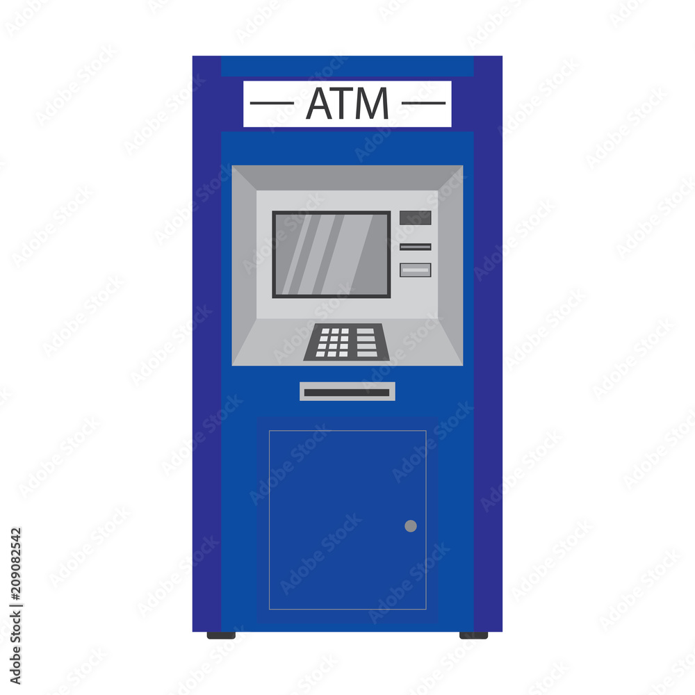 ATM bank terminal,blue auto teller machine ATM bank terminal,blue auto teller machine