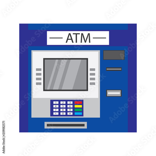 ATM teller machine,isolated on white background