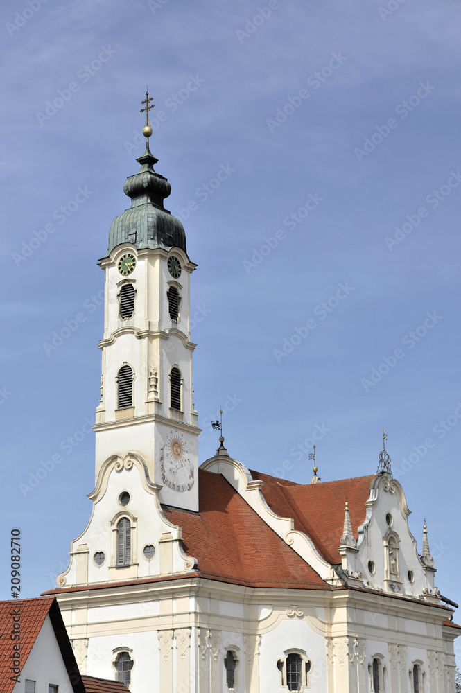 Wallfahrtskirche St. Peter und Paul, erbaut von den Brüdern Zimmermann 1728 - 1731, Steinhausen, Baden-Württemberg, Deutschland, Europa