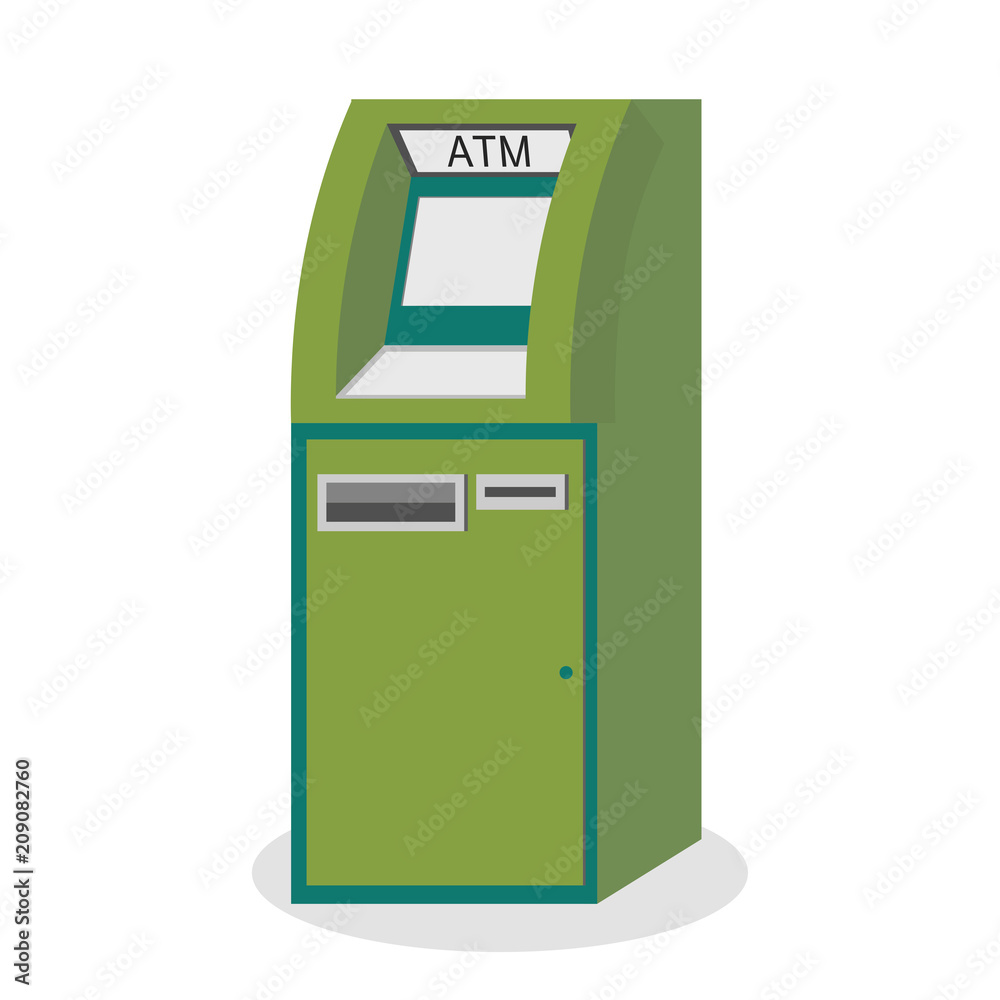 ATM bank terminal,isolated on white background, ATM bank terminal,isolated on white background,