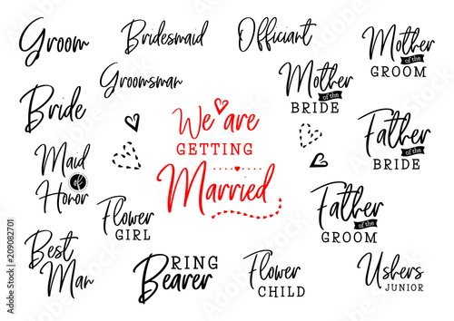 who is who on wedding set