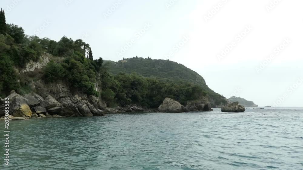 coastline and bay of Liapades and Paleokastritsa on Corfu Island (Greece) coastline and bay of Liapades and Paleokastritsa on Corfu Island (Greece)